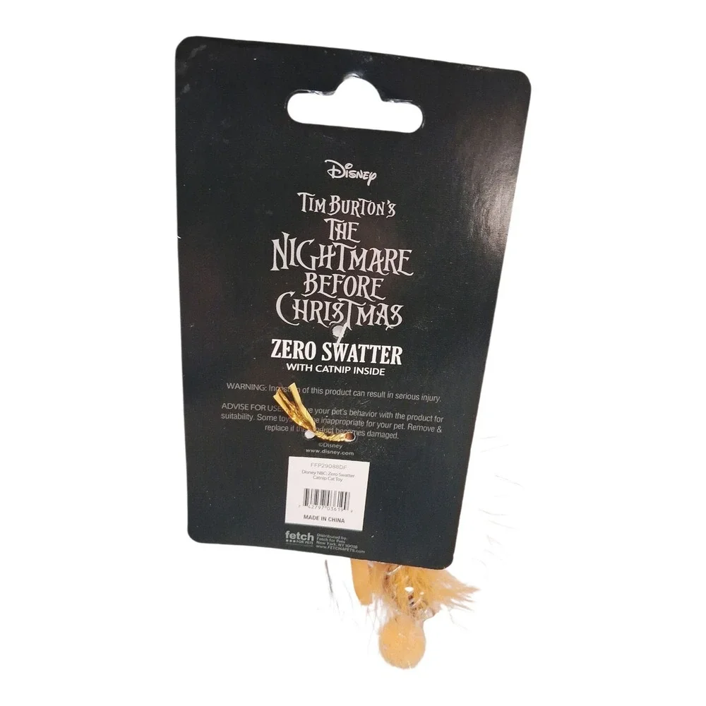 Disney 30th Nightmare Before Christmas Zero Swatter Toy with Catnip Suction Cup